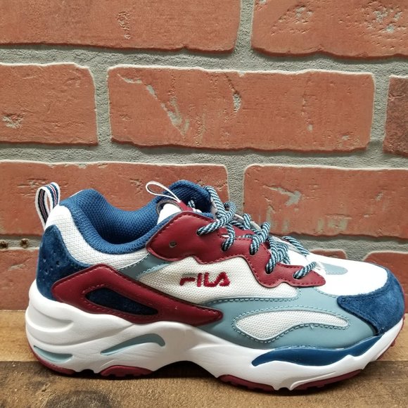 fila white red and blue